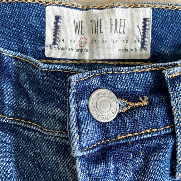 FREE PEOPLE About a Girl Distressed High Rise Ankle Skinny Denim Jeans Size 26 - Picture 9 of 11